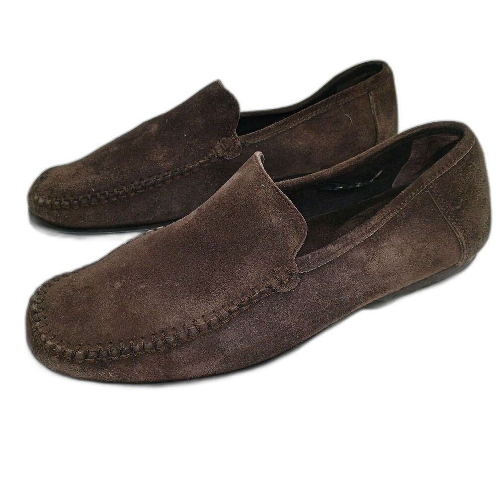 Hush Puppies Roadster Brown Suede Loafers Mens 8.5 M Driving Mocs